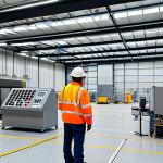 Industrial Noise Control**

"A clean, modern factory floor with workers wearing safety gear and ear protection, fully clothed, working near large machinery. Acoustic panels are visibly installed on the walls and ceilings to dampen sound. Focus on a sound level meter displaying a reduced decibel reading. Safe for work, appropriate content, professional industrial environment, perfect anatomy, natural proportions, fully clothed, well-lit, showing effective noise control measures."

**